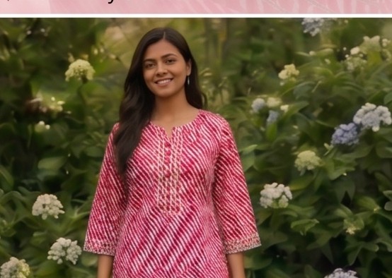 Pure cotton long kurti
