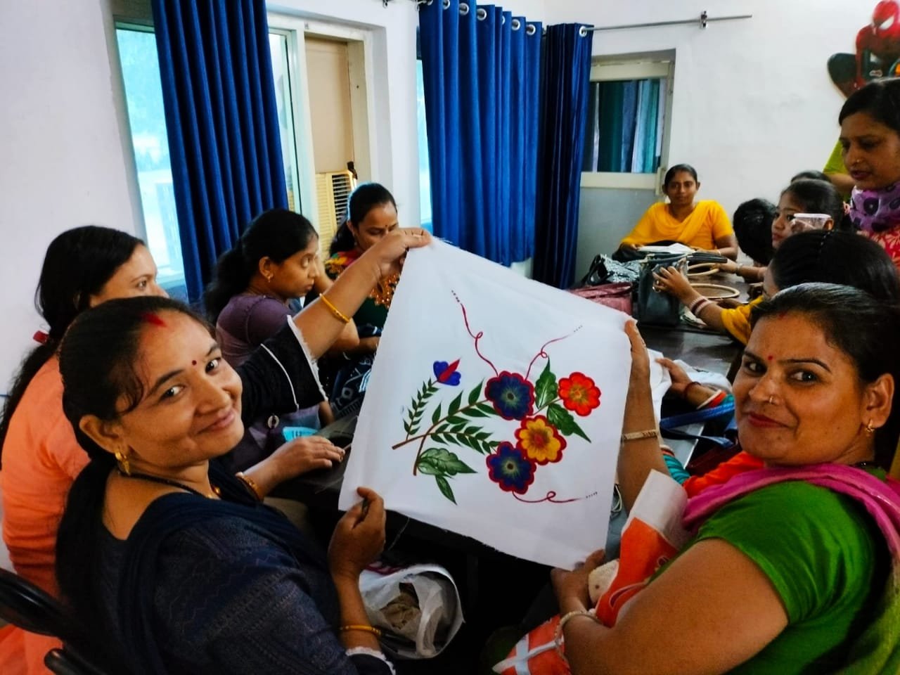 Hand-embroidery workshop session