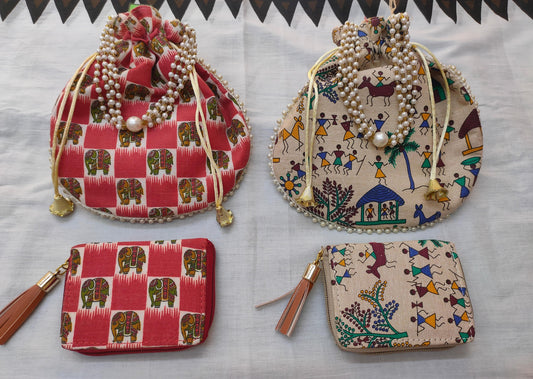 Ethnic Potli pouches and wallets combo